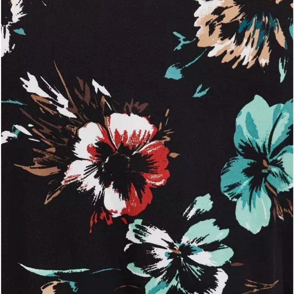Torrid Black Floral Midi Dress - Picture 4 of 12